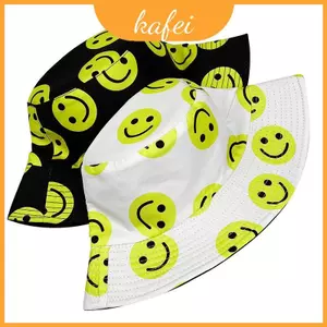Câu Cá Mặt Cười Mũ Xô Cotton Chống Thấm Nước Chống Nắng Cho Hoạt Động Ngoài Trời Mùa Hè