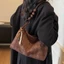 Ethnic Style Beaded Handbag New Retro Casual Versatile Bucket Bag Womens Design Suede Underarm B
