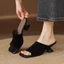 Dép nửa ngón phong cách retro Pháp cho nữ, dép mùa hè, sandal hở mũi, dép một mảnh, gót dày