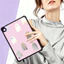 Ốp lưng cứng mờ Samsung Galaxy Tab A9 A9 + A11 A11 + S7 S8 S9 S9FE S10FE S7 + S7FE S8 + S9 + S9FE + S10 + Nền hồng với họa tiết ma trắng đáng yêu