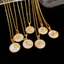 Chữ Vàng Zircon Mặt Dây Chuyền Vòng Cổ Cho Nữ Phong Cách Thường Ngày Và Thanh Lịch