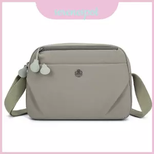 Túi đeo vai Nylon nhỏ nhiều lớp để sử dụng hàng ngày có dây kéo cho nữ