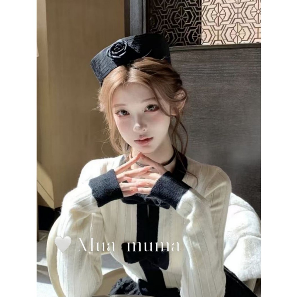 Mũ Đầu Thiết Kế Hepburn Hoa Hồng Cho Cô Gái, Phong Cách Công Chúa Sang Trọng và Thanh Lịch