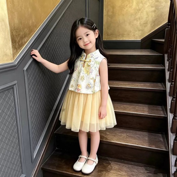 Baby Girl Summer National Style One-year-old Dress Cheongsam Dress New Children's Style New C