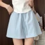 chiếc quần short ngắn màu hồng nhanh khô dành cho nữ mùa hè mỏng lưng cao kiểu mới quần ống rộng