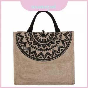Túi Tote dân gian truyền thống bằng vải Canvas có khóa đóng để sử dụng hàng ngày Đi chơi thông thường và