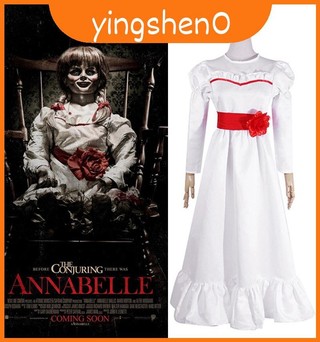 Trang phục Cosplay Annabelle - Váy trắng mềm mại, thoải mái, phù hợp cho Halloween