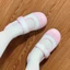 Màu Hồng Siêu Dễ Thương Chữ Velcro Giày Vải Nữ Trắng Giày Nữ Nhẹ Nhàng Và Giày Đa Năng