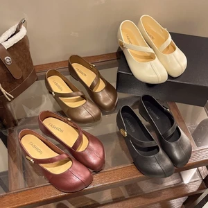 New Soft Soled Women's Shoes, Comfortable And Versatile, Shallow Mouth, Mango Head, Not Tiring F