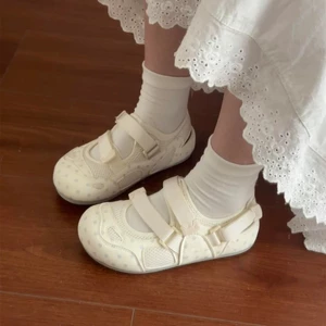 High-looking Polka Dot Sports Sandals For Women, New Summer Women's Shoes, Breathable Hollow Fla
