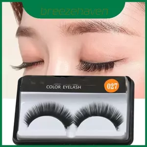 027 Lông mi giả dài tự nhiên Số lượng lớn 2000 đôi Lông mi giả bằng Cotton thủ công