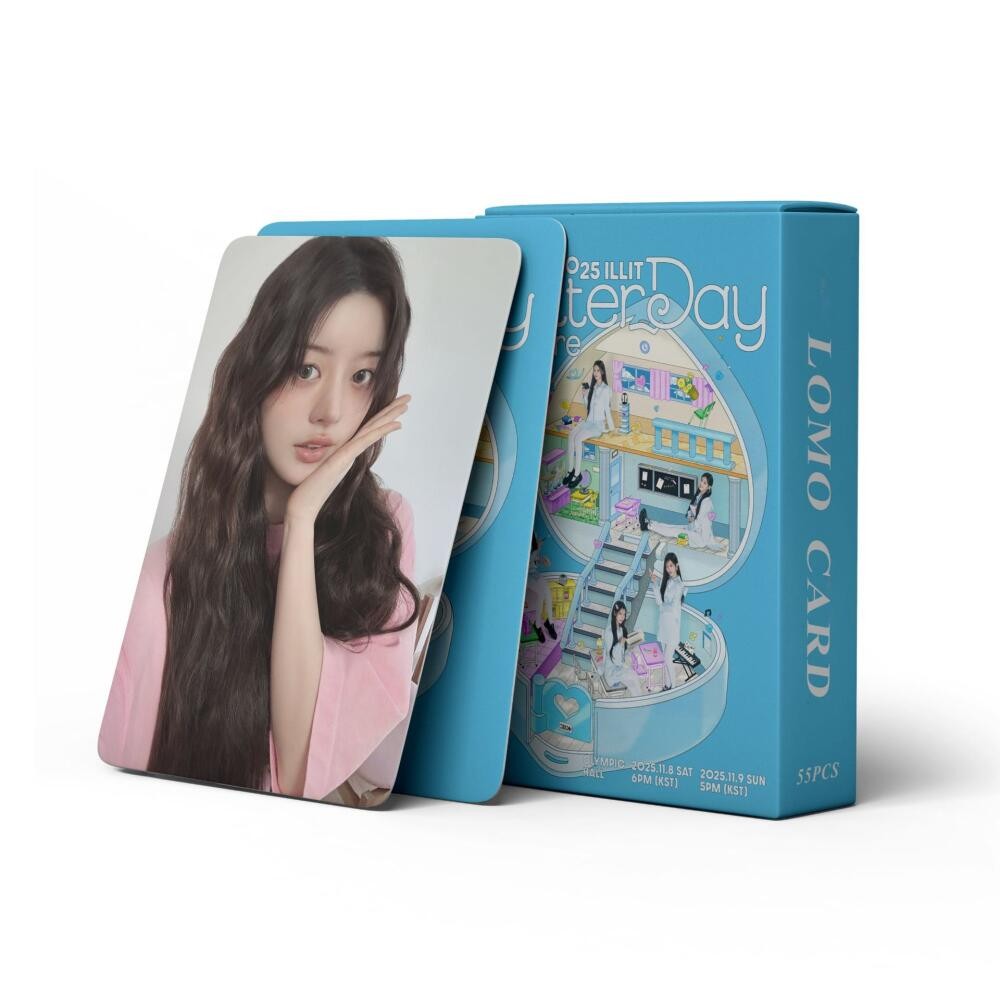 LINXX 55 CHIẾC ILLIT 2025 Long Lanh Ngày Fan Họp Lomo Thẻ Bộ Sưu Tập Ba Chiều K-Pop Nhóm Cô Gái Hàng Hóa Quà Tặng