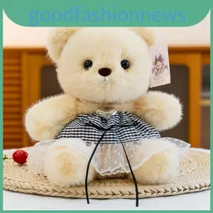 Gấu bông sang trọng 8 inch với mặt dây chuyền trái tim tình yêu và váy trang trí cho trẻ em