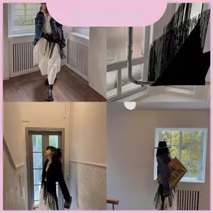 Tạp dề Hipster màu đen có dây buộc hợp kim và thiết kế chức năng cho thực phẩm và nghệ thuật đường phố