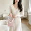 Pearl Handbag, Antique Style Embroidered Lace Lolita Bag, Han Element Crossbody Bag, Matching