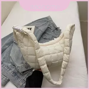 Túi Cotton hình nước bánh bao có túi dây kéo bên trong để mặc thường ngày