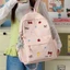New Cute Cartoon Print Student Backpack Fashion Simple Popular Embroidered Stars Large Capacity