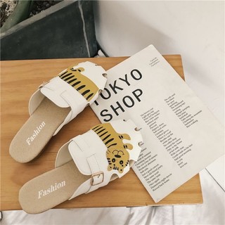 Baotou Slippers For Women Summer New Korean Style Versatile Non-slip Flat Slippers For Outer