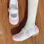 Màu Hồng Siêu Dễ Thương Chữ Velcro Giày Vải Nữ Trắng Giày Nữ Nhẹ Nhàng Và Giày Đa Năng