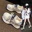 Little White Daddy Giày Nữ Tăng Chiều Cao Bên Trong Mùa Hè Mới Lưới Thoáng Khí Forrest Gump Giày