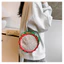 Túi đeo chéo hình tròn Hamburger dệt kim thời trang có Cotton cho vải du lịch