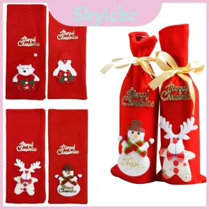 Túi đựng chai rượu Santa cao cấp cho màn hình rượu vang Giáng sinh lễ hội
