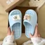 New Cute Cartoon Candy Color Cute Cat Little Fish Home Slippers Dark Plaid Slippers