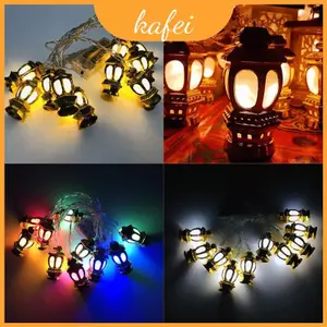 Lấp Lánh Ramadan Eid Mubarak Đèn Lồng Led Cổ Tích Dây Đèn Treo Trang Trí