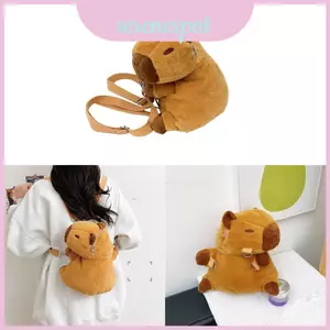 Ba lô động vật nước mềm sang trọng Capybara có túi bên sử dụng hàng ngày cho