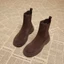 Giày Bốt Martin Phong Cách Phương Tây Giày Chelsea Boot Nữ Cổ Ngắn Xuân Thu Giày Bốt Đế Dày Giày
