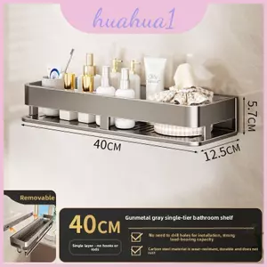 Kệ phòng tắm treo tường có thể tháo rời màu xám cho khu vực tắm và bồn rửa