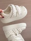 đôi giày trắng Velcro đế dày mùa hè mới, giày đế bánh mì thông thường dành cho nữ sinh viên tăng