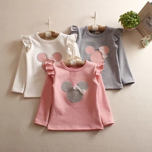áo phông bé gái, quần áo trẻ em xuân thu thời trang, áo cotton bé gái, quần áo mùa thu bé gái, á