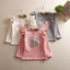 áo phông bé gái, quần áo trẻ em xuân thu thời trang, áo cotton bé gái, quần áo mùa thu bé gái, á