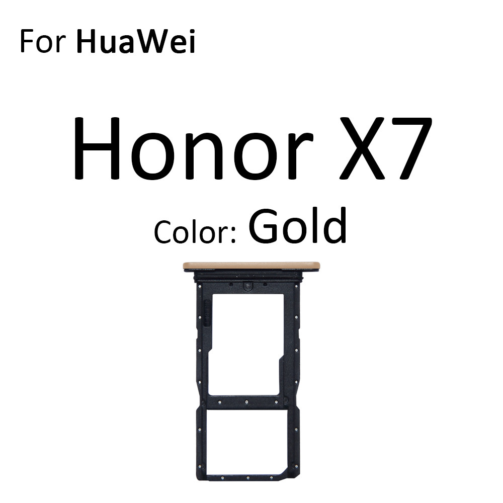 Thẻ Sim Micro SD Khay Đựng Thẻ Ổ Cắm Khe Cắm Hộp Đựng Kết Nối Adapter ReaderFor HuaWei Honor X7 X7a 4G X7b Thay Thế Các Bộ Phận