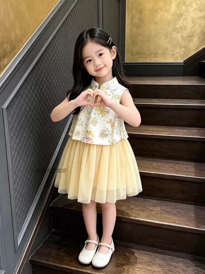 Baby Girl Summer National Style One-year-old Dress Cheongsam Dress New Children's Style New C