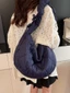 Túi đệm vai bằng vải Cotton có khóa thêu và khóa kéo để sử dụng thông thường hàng ngày