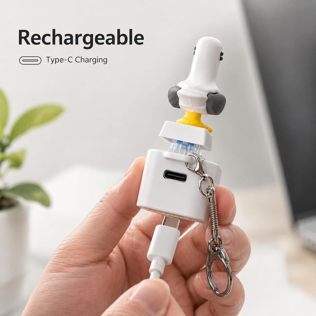 3 Chiếc Ngộ nghĩnh Seagull Mỏ Móc Khóa Có Âm Thanh Type-C Sạc Giảm Căng Thẳng Đồ Chơi Phát Sáng Túi Dễ Thương Mặt Dây Chuyền Trang Trí Máy Tính Để Bàn Quà Tặng Mới Lạ