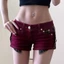 Retro Đau Khổ Gợi Cảm Quần Short Denim Nữ Eo Thấp Tính Khí Co Giãn Nâng Mông Mặc Ngoài Nóng Quần