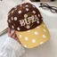 Polka Dot Contrasting Color Hollow Three-dimensional Embroidery Baseball Cap Summer Sun Visor Ve