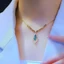Vòng cổ độc đáo lá hợp kim dành cho nữ với dây chuyền nhiều lớp Trang sức sành điệu