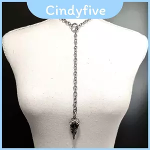Vòng cổ hợp kim hình học có đầu quạ và mở Oring cho phụ kiện nữ theo xu hướng