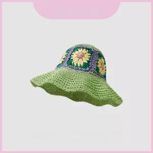 Mũ rơm Boho có thể điều chỉnh Goldartist với thiết kế hoa cho kỳ nghỉ hè