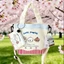 Cartoon Lucky Cute Little Ghost Original Tote Women's Korean Printed Handbag Hand-enhanced Beaut