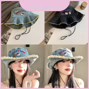 Mũ Fisher Cat Denim Polyester nhẹ dành cho du lịch và phong cách thường ngày