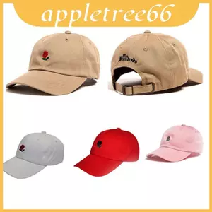 Thoải mái Mới Hàng trăm Bố Mũ Hoa Hồng Thêu Snapback Mũ Bóng Chày