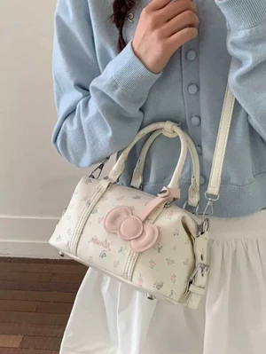 Niche Design High-end Boston Bag Summer New Floral Handbag Commuter Shoulder Crossbody Bag