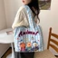 Canvas Bag New Vest Large Capacity Handbag Student Shoulder Tote Class Commuting Bag