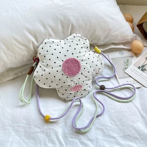 Korean Style Fresh Flower Crossbody Bag Mobile Phone Dopamine Bag Contrasting Color Single Shoul
