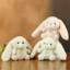 Bùa chú thỏ sang trọng mềm mại với chất liệu Cotton cho chìa khóa Ba lô và